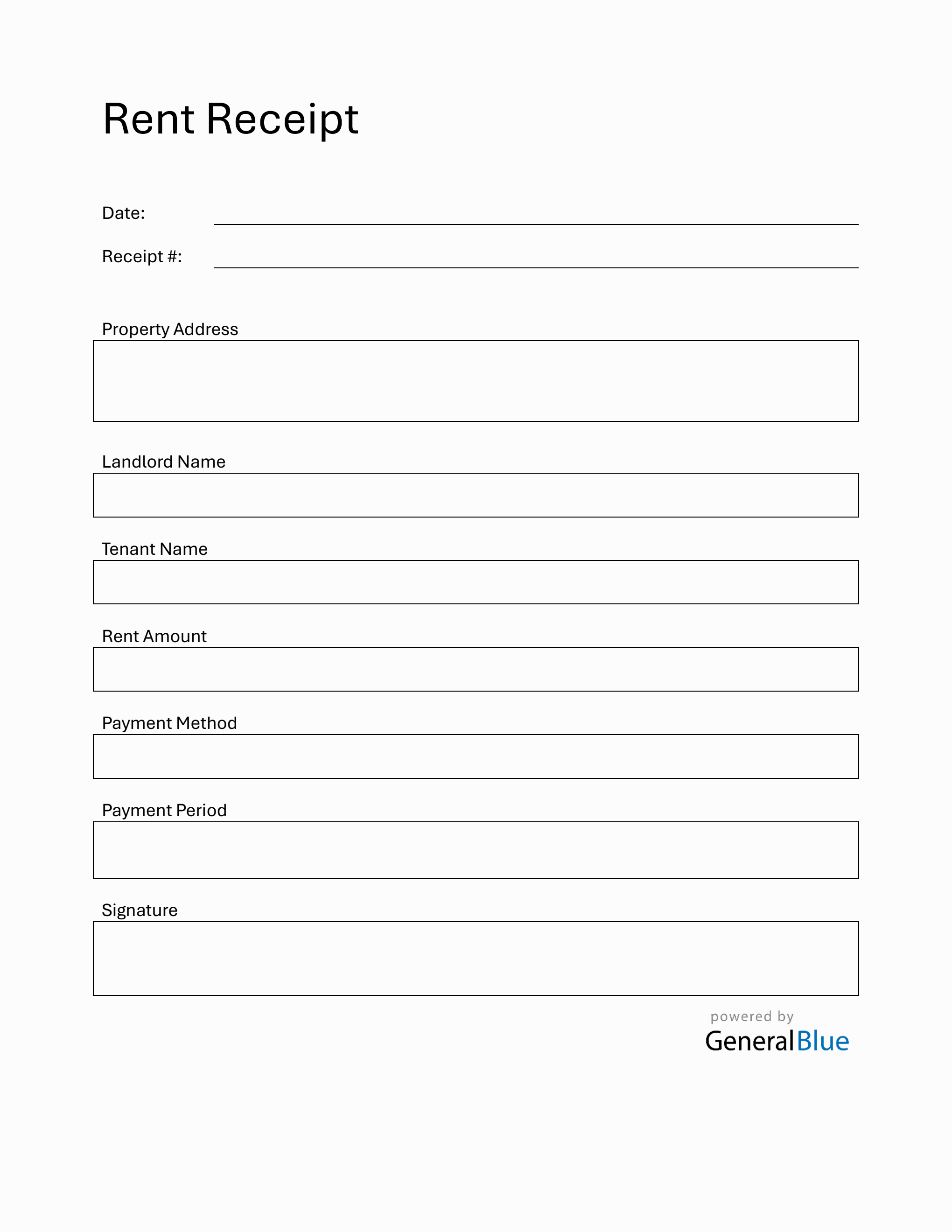 Free Word Rent Receipt Templates