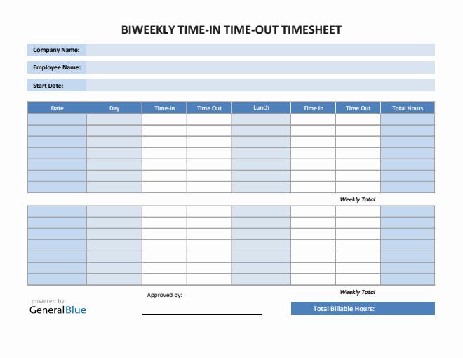 timesheet templates