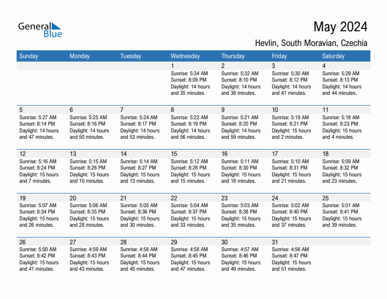 Hevlin May 2024 sunrise and sunset calendar in PDF, Excel, and Word