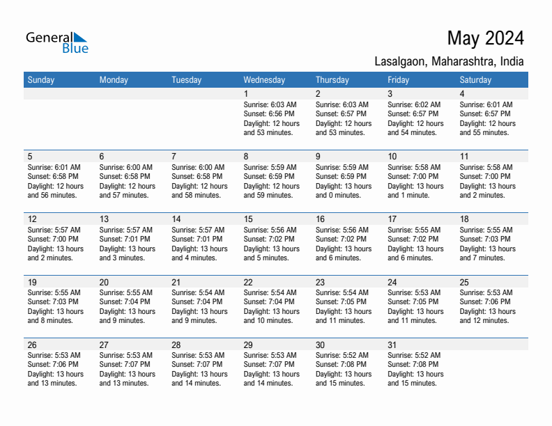 Lasalgaon May 2024 sunrise and sunset calendar in PDF, Excel, and Word