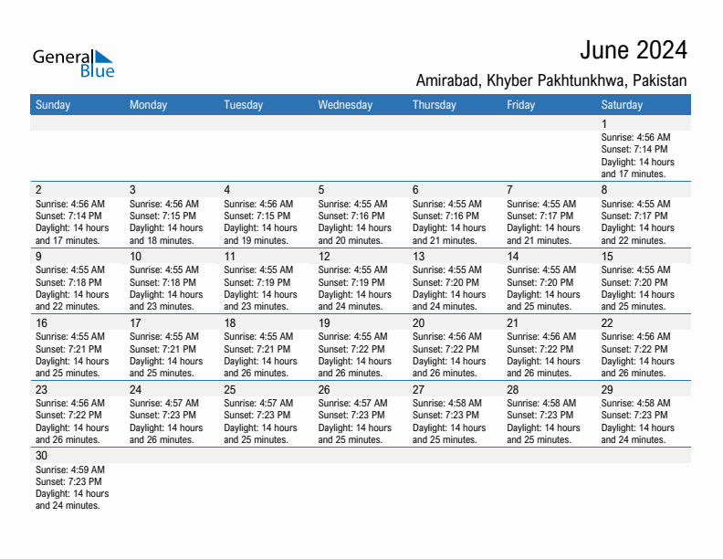 Amirabad June 2024 sunrise and sunset calendar in PDF, Excel, and Word