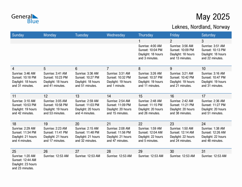 Leknes May 2025 sunrise and sunset calendar in PDF, Excel, and Word