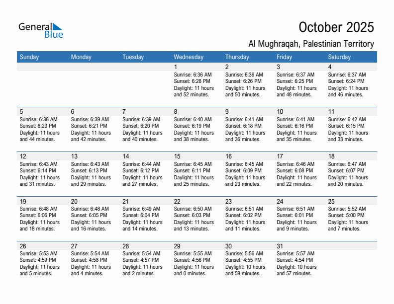 Al Mughraqah October 2025 sunrise and sunset calendar in PDF, Excel, and Word