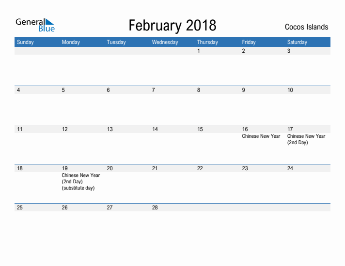 Fillable February 2018 Calendar