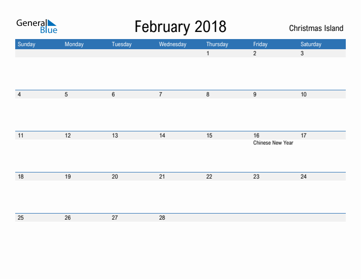 Fillable February 2018 Calendar