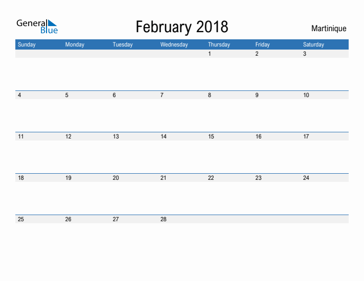 Fillable February 2018 Calendar