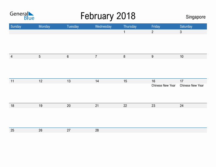 Fillable February 2018 Calendar