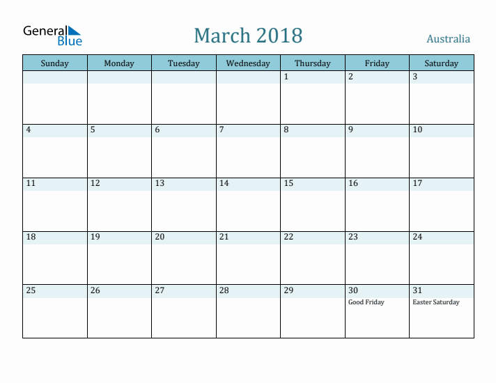 March 2018 Calendar with Holidays