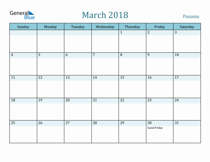 March 2018 Calendar with Holidays