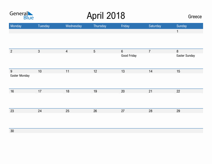 Fillable April 2018 Calendar