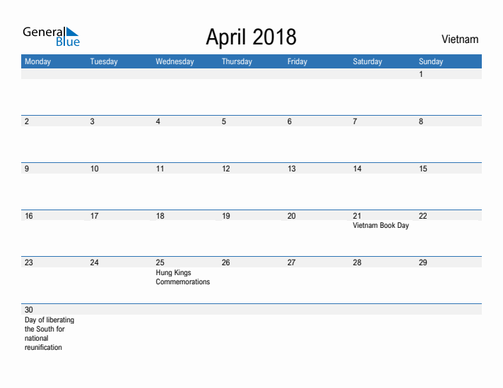 Fillable April 2018 Calendar