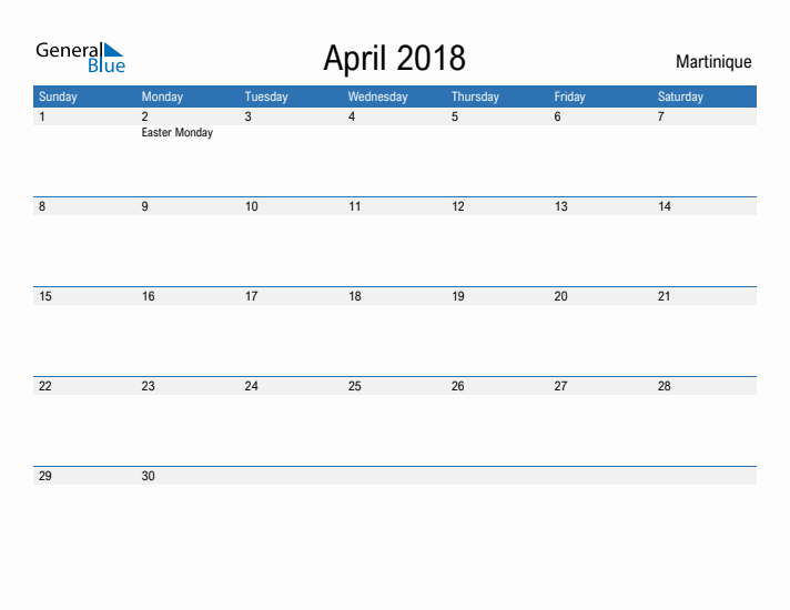 Fillable April 2018 Calendar