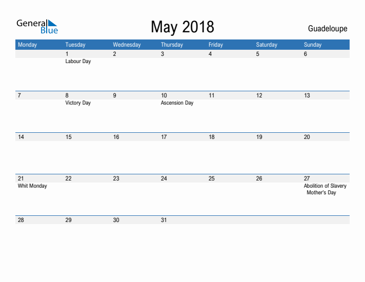 Fillable May 2018 Calendar