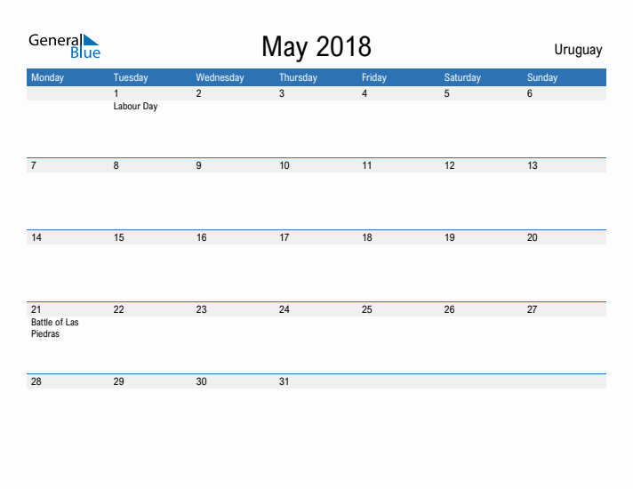 Fillable May 2018 Calendar