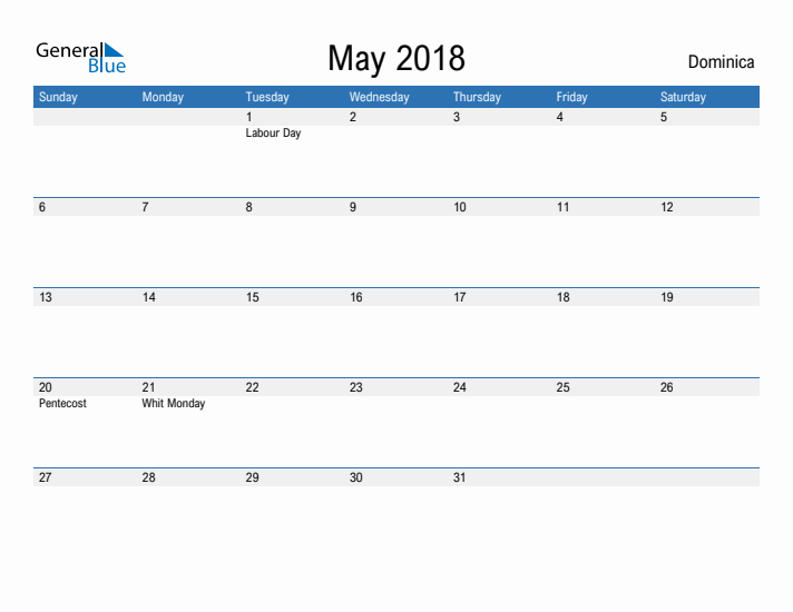 Fillable May 2018 Calendar