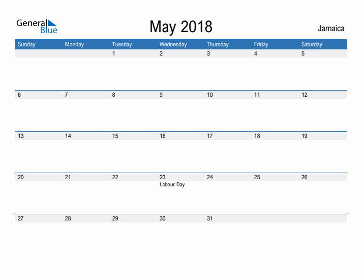 Fillable May 2018 Calendar