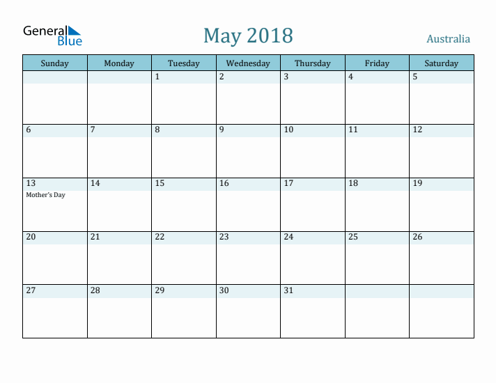 May 2018 Calendar with Holidays