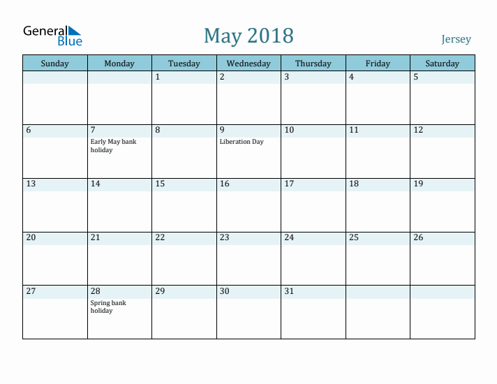 May 2018 Calendar with Holidays