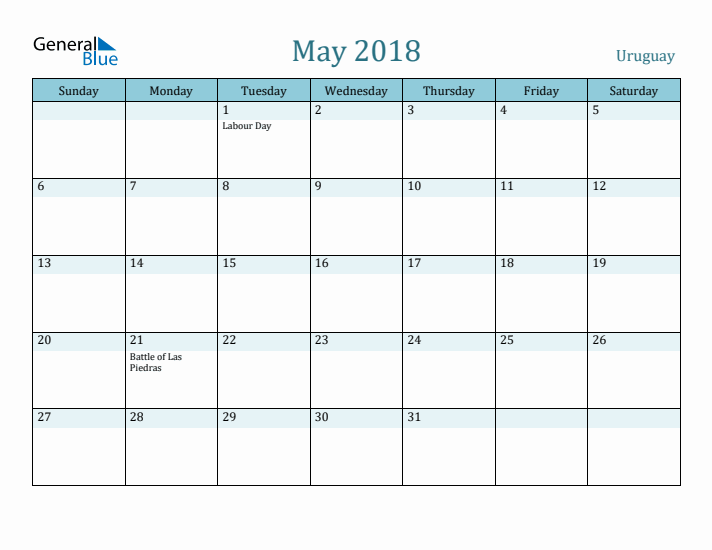 May 2018 Calendar with Holidays