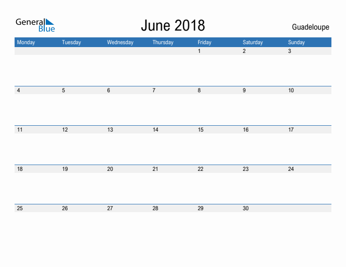 Fillable June 2018 Calendar