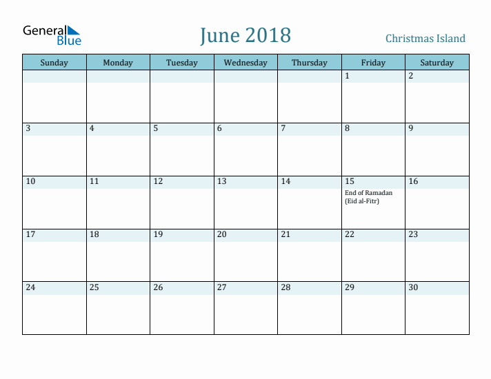 June 2018 Calendar with Holidays