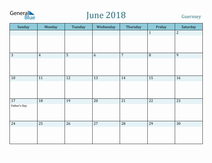 June 2018 Calendar with Holidays