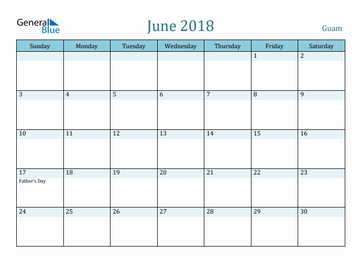 June 2018 Calendar with Holidays