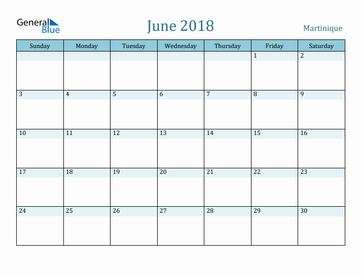 June 2018 Calendar with Holidays