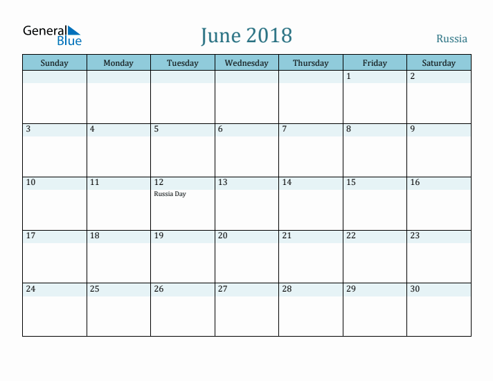 June 2018 Calendar with Holidays