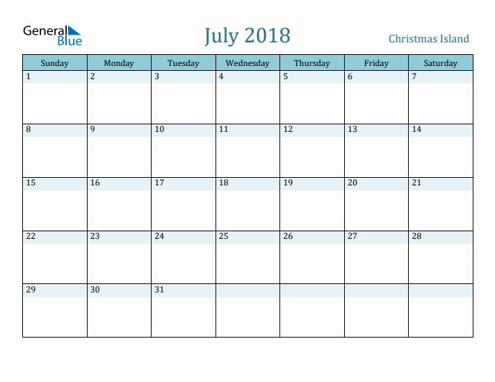 July 2018 Calendar with Holidays