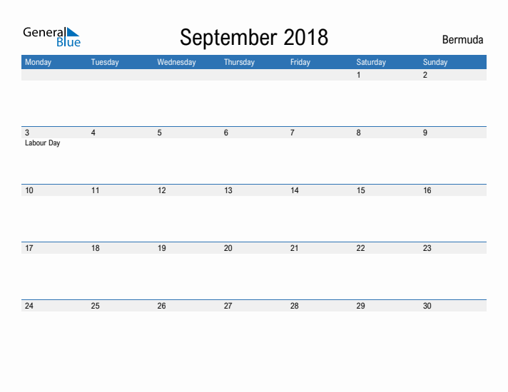 Fillable September 2018 Calendar