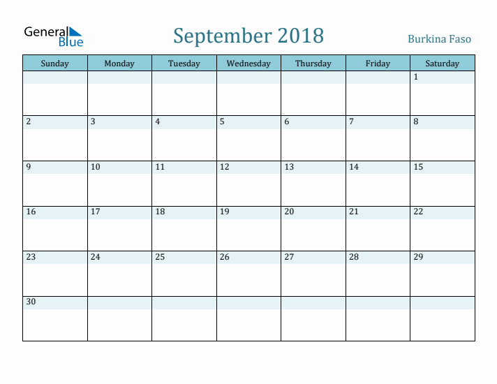 September 2018 Calendar with Holidays