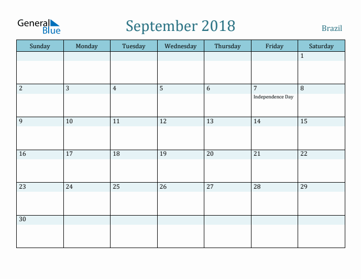 September 2018 Calendar with Holidays