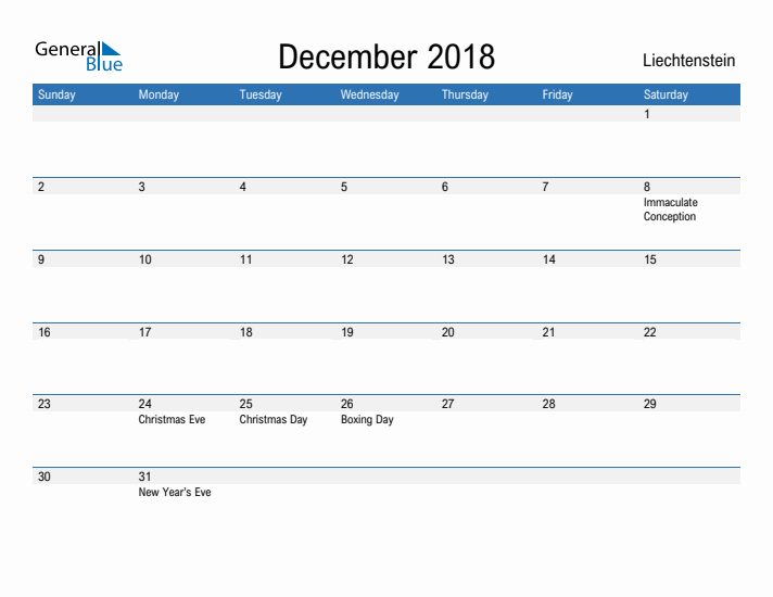 Fillable December 2018 Calendar