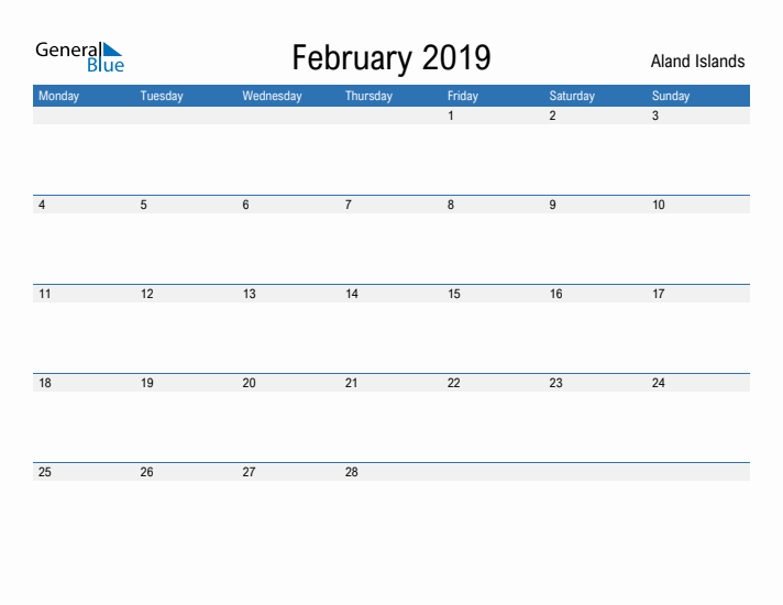 Fillable February 2019 Calendar