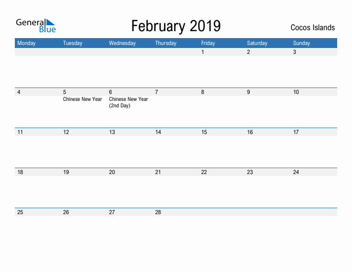 Fillable February 2019 Calendar