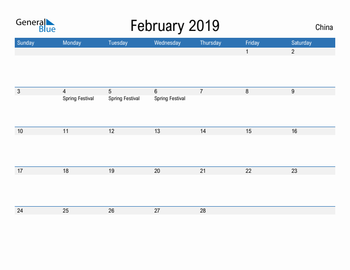 Fillable February 2019 Calendar