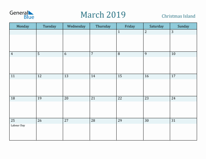 March 2019 Calendar with Holidays