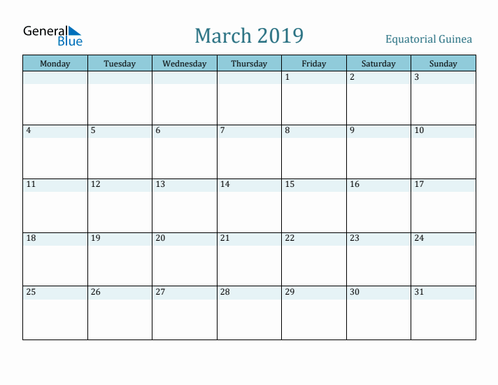 March 2019 Calendar with Holidays