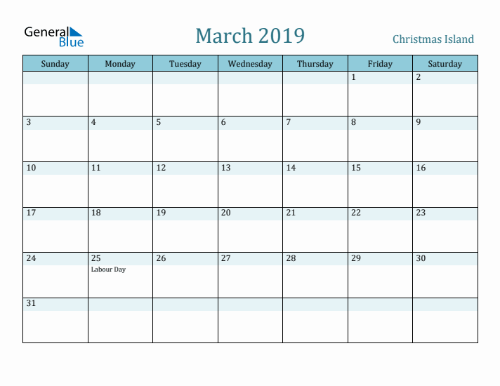 March 2019 Calendar with Holidays