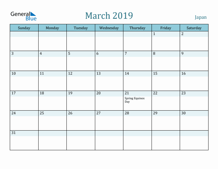 March 2019 Calendar with Holidays