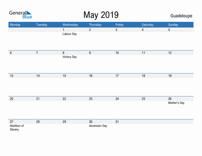 Fillable May 2019 Calendar