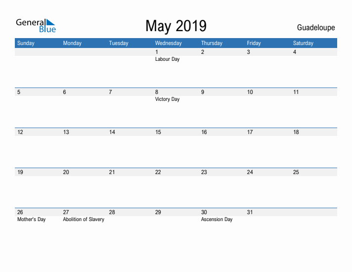 Fillable May 2019 Calendar