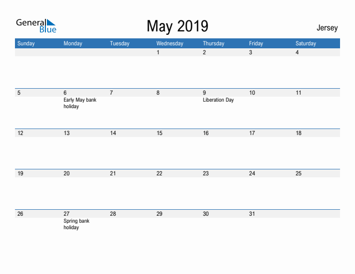 Fillable May 2019 Calendar