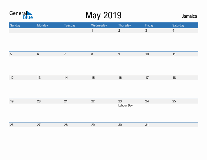 Fillable May 2019 Calendar