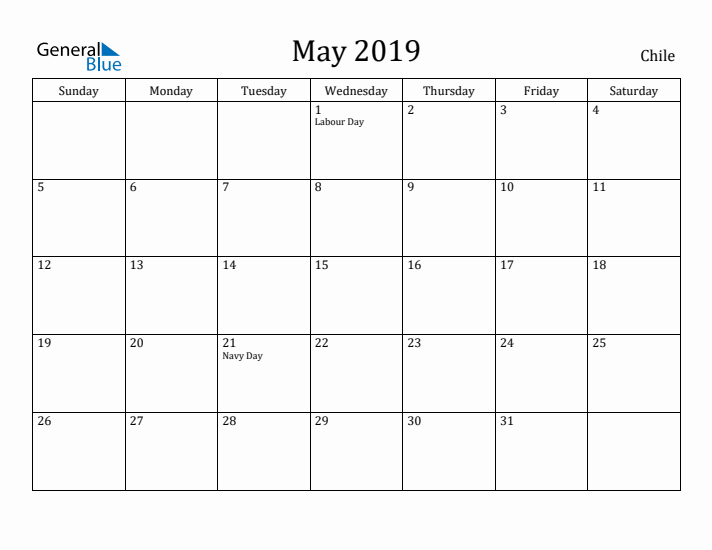 May 2019 Calendar Chile