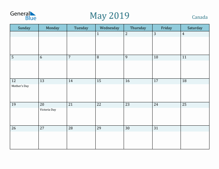 May 2019 Calendar with Holidays