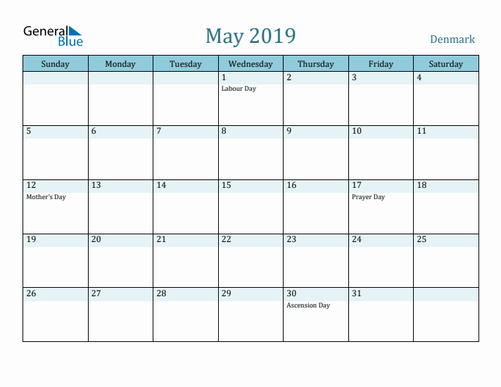 May 2019 Calendar with Holidays