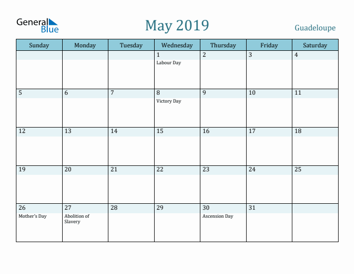 May 2019 Calendar with Holidays