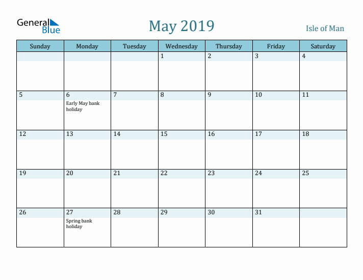 May 2019 Calendar with Holidays